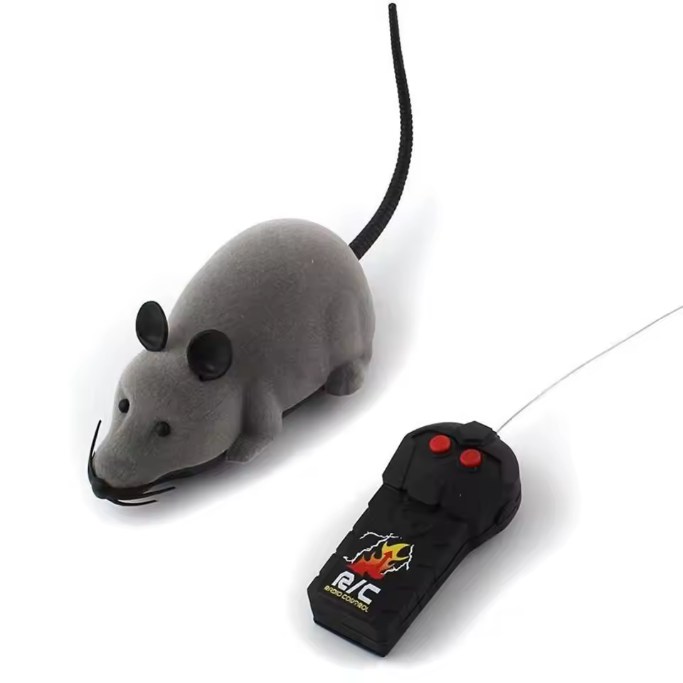 RC Funny Wireless Electronic Remote Control Mouse Rat Pet Toy for Cats Dogs Pets